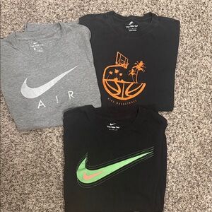 Nike Men Graphic T-Shirts - Black, Gray, and Black